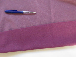 SALE 50% off- Save $20 on this piece of 2m Emeline Plum 38% merino 54% polyester 8% elastane brushed sweatshirting 285g