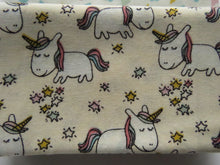 Load image into Gallery viewer, Magical Unicorn Fabric Bundle of 5 Fat Quarters. Mixed prints- 100% cotton. 50 x 52cm per piece