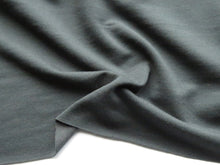 Load image into Gallery viewer, 1.5m Porpoise Grey brushed back sweatshirt fabric 38% merino 54% polyester 8% elastane 285g 170cm wide