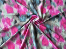 Load image into Gallery viewer, 1.5m Pink floral wash print 95% Ecovero viscose and 5% spandex 150cm