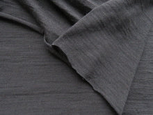 Load image into Gallery viewer, 2m Garros Black 100% merino wool jersey knit fabric 165g- pre cut length