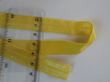 Load image into Gallery viewer, 4.2m Bright Yellow Fold over elastic foldover FOE 15mm