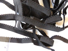 Load image into Gallery viewer, 3m Black Elastic 10mm wide - use for underwear, trim, crafts