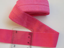 Load image into Gallery viewer, 1.7m Hot Pink 25mm wide fold over elastic FOE foldover elastic