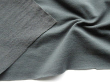 Load image into Gallery viewer, 1.5m Porpoise Grey brushed back sweatshirt fabric 38% merino 54% polyester 8% elastane 285g 170cm wide