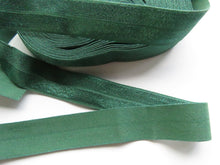 Load image into Gallery viewer, 1m Forest green 20mm Fold over elastic FOE elastic Foldover
