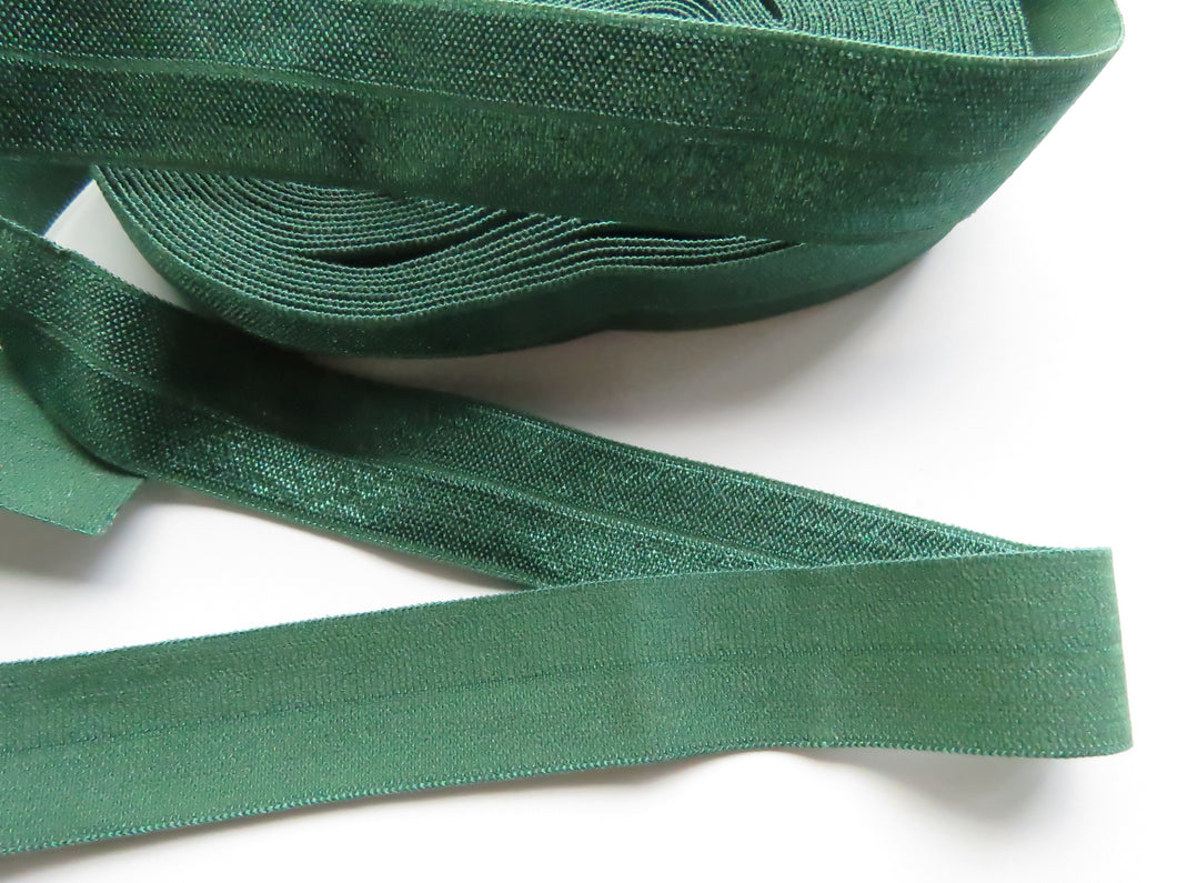1m Forest green 20mm Fold over elastic FOE elastic Foldover