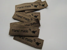 Load image into Gallery viewer, 10  Bronze Hand made and bird with Twig Labels 50x 15mm