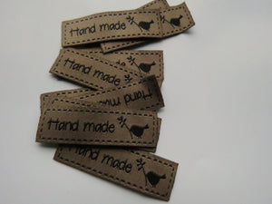 10  Bronze Hand made and bird with Twig Labels 50x 15mm