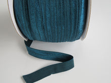 Load image into Gallery viewer, 10m Mallard teal 15mm  foldover elastic fold over FOE 15mm