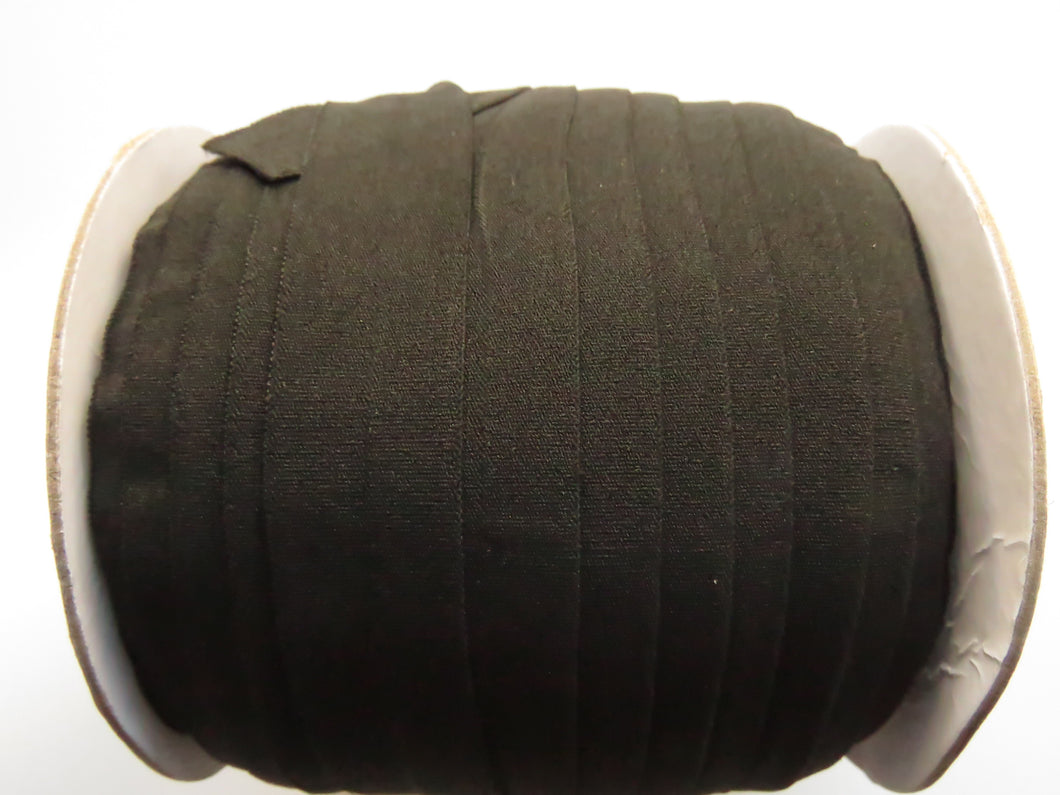 50 yard roll-MATTE approx. 45.6m Matte Black 20mm Fold over elastic FOE foldover elastic