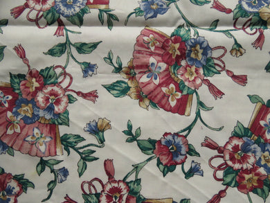 65 x 65cm Floral Fan 100% cotton  Print