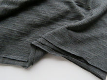 Load image into Gallery viewer, 1.75m Jupiter Charcoal 100% merino jersey knit 165g 150cm- precut length