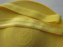 Load image into Gallery viewer, Buttercup Yellow 15mm wide fold over elastic foldover FOE- change menu for by metre, 5m or 10m