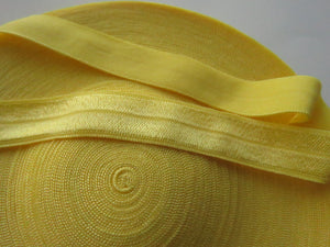 Buttercup Yellow 15mm wide fold over elastic foldover FOE- change menu for by metre, 5m or 10m