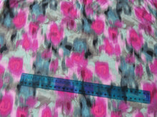 Load image into Gallery viewer, 1.5m Pink floral wash print 95% Ecovero viscose and 5% spandex 150cm