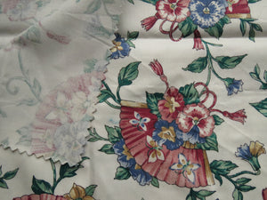 65 x 65cm Floral Fan 100% cotton  Print
