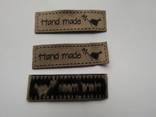 Load image into Gallery viewer, 10  Bronze Hand made and bird with Twig Labels 50x 15mm
