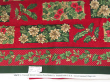Load image into Gallery viewer, 50cm L x 56cm wide Red and Green Cranton Print works  Christmas fabric 100% cotton plus some small offcuts