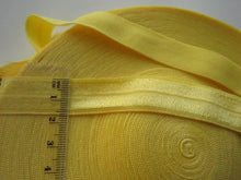 Load image into Gallery viewer, Buttercup Yellow 15mm wide fold over elastic foldover FOE- change menu for by metre, 5m or 10m