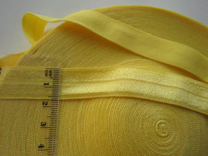 Buttercup Yellow 15mm wide fold over elastic foldover FOE- change menu for by metre, 5m or 10m