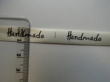 Load image into Gallery viewer, 1m Cream Satin ribbon  Handmade Labels 40mm x 10mm per label