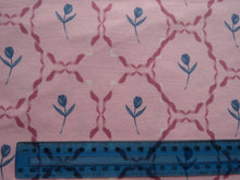 Load image into Gallery viewer, 2m Blue Tulip in Circle Print on 95% Ecovero viscose and 5% spandex 150cm