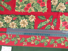 Load image into Gallery viewer, 50cm L x 56cm wide Red and Green Cranton Print works  Christmas fabric 100% cotton plus some small offcuts