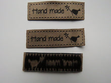 Load image into Gallery viewer, 10  Bronze Hand made and bird with Twig Labels 50x 15mm