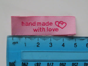 Mixed set of 9 pink hand made labels