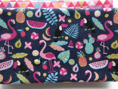 Flamingo Heaven Bundle of 5 Fat Quarters. Mixed prints- 100% cotton. 50 x 52cm per piece