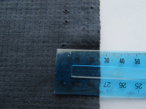 SALE- 1.5m Sandford Blue Grey 75% Merino Polyester 230g Knit- selvage flaw with small holes so reduced width
