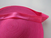 Load image into Gallery viewer, Deep pink 15mm wide fold over elastic foldover FOE- change menu for by metre, 5m or 10m