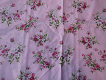 Load image into Gallery viewer, Sale 50% off- 1.2m Pink floral with white dots on pink background 100% cotton