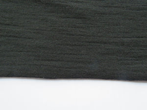 1.23m Garros Black 100% merino wool jersey knit fabric 165g- pre cut length