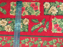 Load image into Gallery viewer, 50cm L x 56cm wide Red and Green Cranton Print works  Christmas fabric 100% cotton plus some small offcuts
