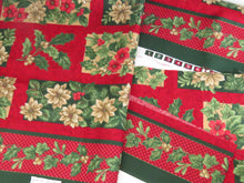 Load image into Gallery viewer, 50cm L x 56cm wide Red and Green Cranton Print works  Christmas fabric 100% cotton plus some small offcuts