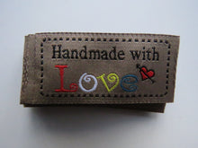 Load image into Gallery viewer, 10 Coffee Beige  Handmade with Love labels 50x 25mm