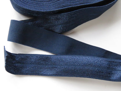 5m Dresden navy blue 20mm Fold over elastic FOE elastic Foldover