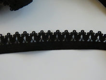 Load image into Gallery viewer, 1m Black Elastic with lacy edge 14mm wide