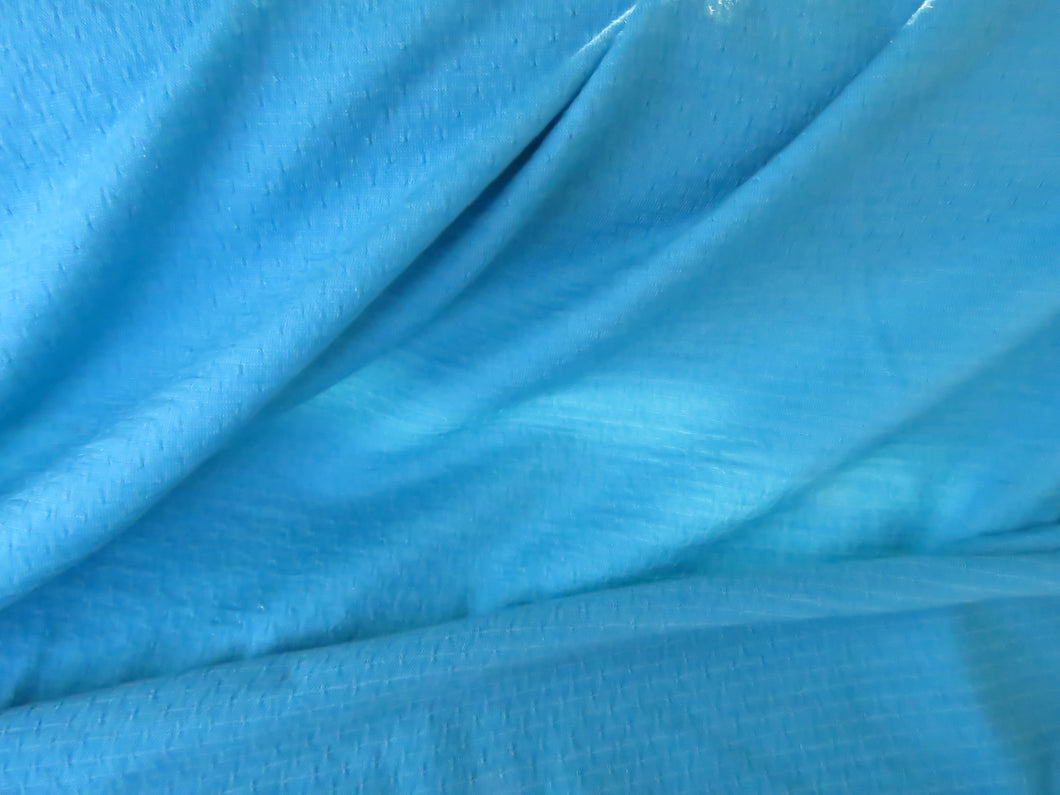 1.5m Malibu Blue Eyelet 51% Merino 34% tencel 15% nylon 150g Knit Fabric 160cm
