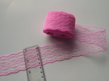 Load image into Gallery viewer, 8m Deep pink 45mm wide Lace Trim