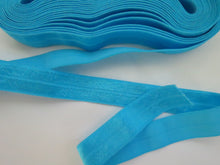 Load image into Gallery viewer, 10m Island Blue Fold over elastic 15mm foldover FOE