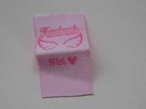 Mixed set of 9 pink hand made labels