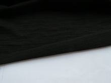 Load image into Gallery viewer, 1.23m Garros Black 100% merino wool jersey knit fabric 165g- pre cut length