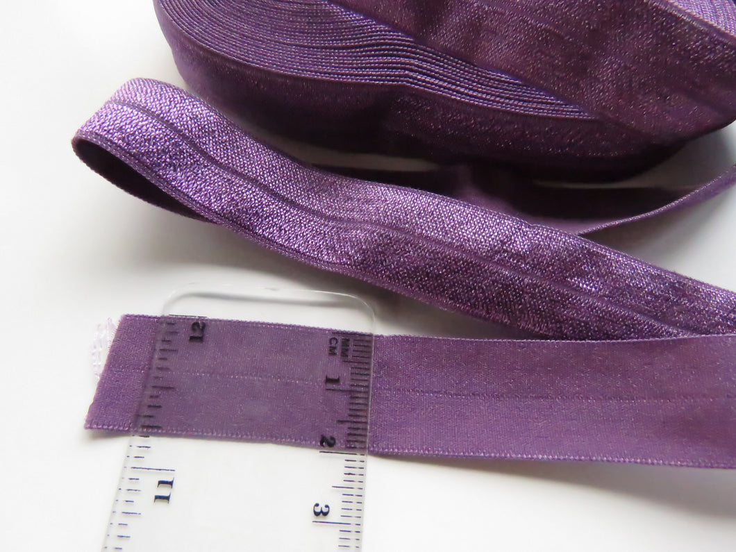 1m Amethyst Purple 20mm Fold over elastic FOE elastic Foldover