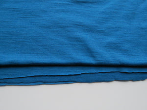 1.5m Bowron Bay Teal Blue 200g 100% merino jersey knit 130cm wide