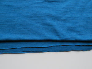1.5m Bowron Bay Teal Blue 200g 100% merino jersey knit 130cm wide- precut length