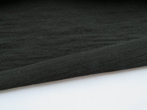 1m Garros Black 100% merino wool jersey knit fabric 165g