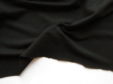 1.5m Stratton Black 43% Merino 44% Tencil 6% elastane 7% Nylon Sweatshirting 280g 190cm wide